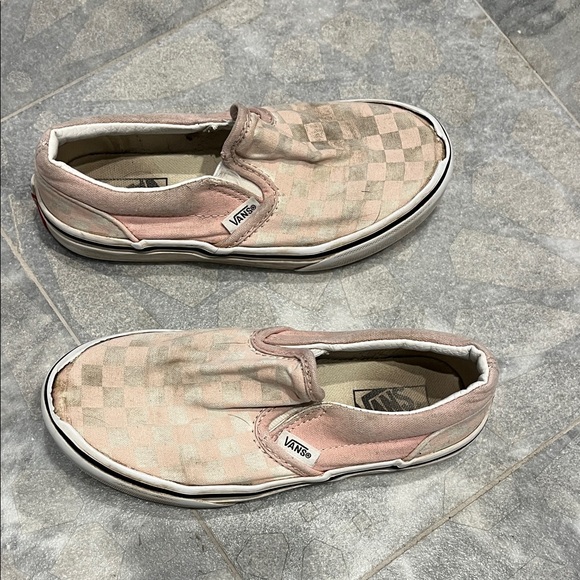 Vans Other - Vans Kids Pink Checkered Slip-On Sneakers